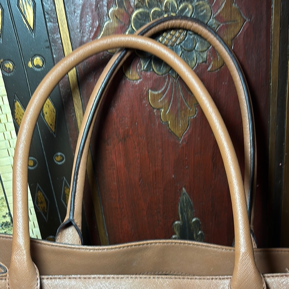 Kate Spade Tote Tan Dune Safiano Leather Ariel Structured Design and Dust Bag - Picture 15 of 17